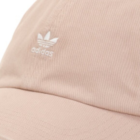 NEW ADIDAS Originals Relaxed Mini Logo Baseball Cap unisex taupe/white 252 - Picture 5 of 5